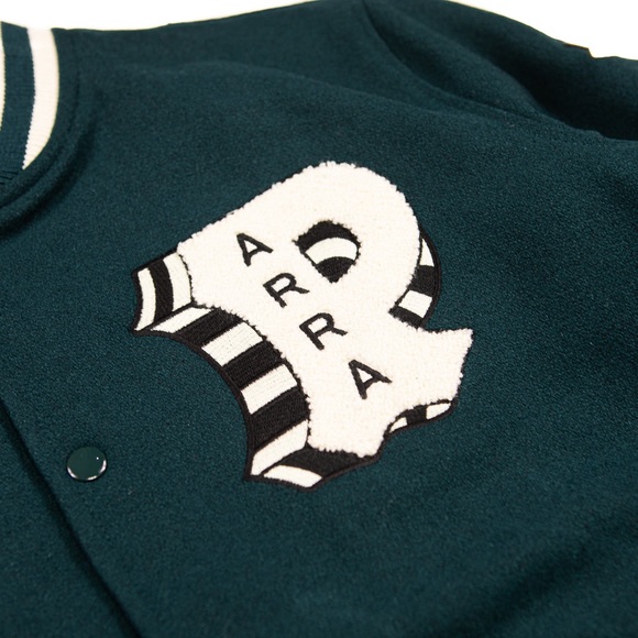 PARRA CLOUDY STAR VARSITY JACKET (PINE GREEN) XL - Picture 3 of 8